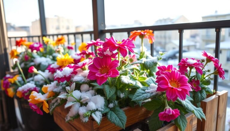 balkon blumen im winter​