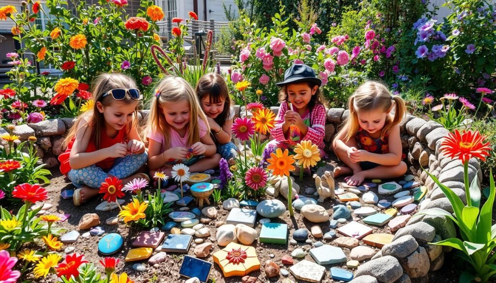 basteln mit kindern gartendeko