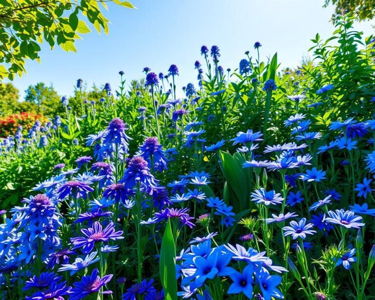 blumen blau​