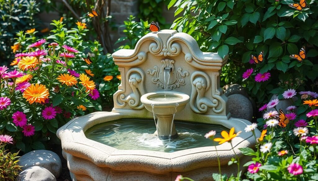 kleiner springbrunnen für garten