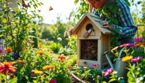 Insektenhaus Pflege