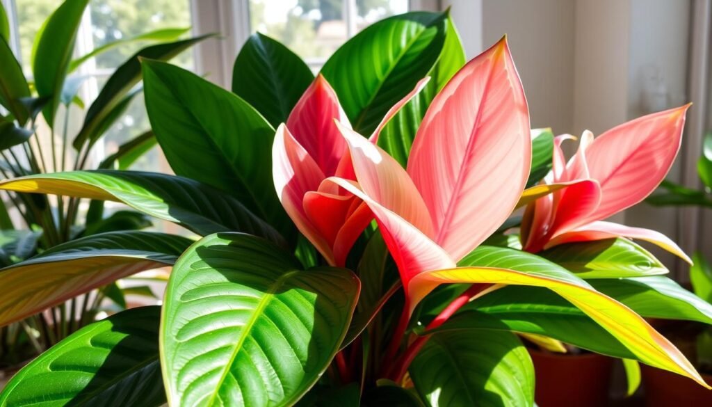 Aglaonema Zimmerpflanze mit fleischigen Blättern