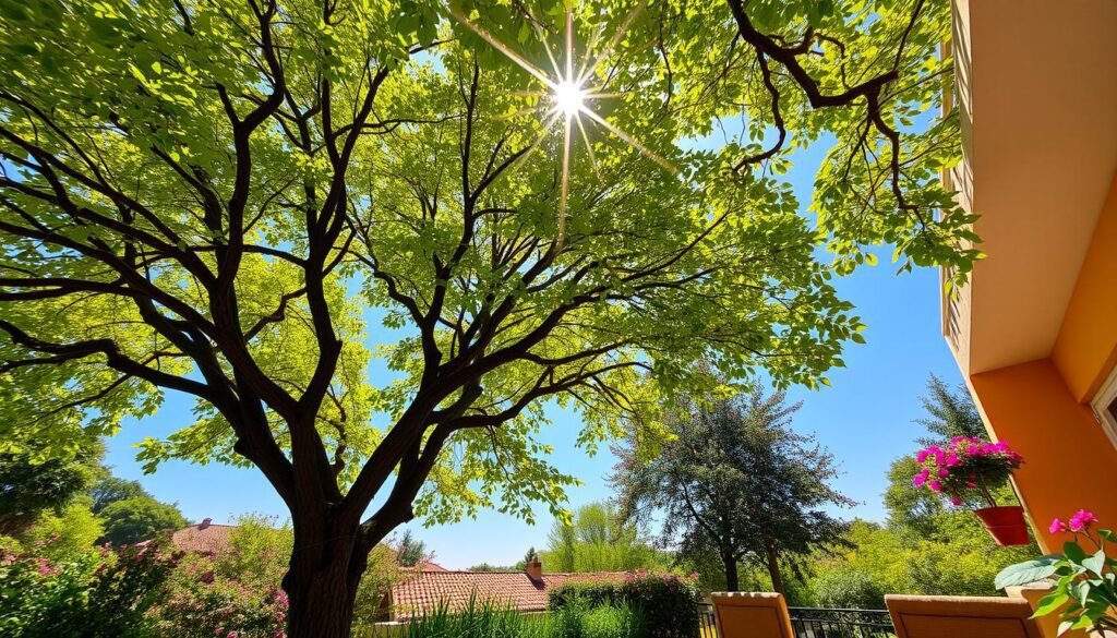 Bäume für Balkon in sonniger Umgebung