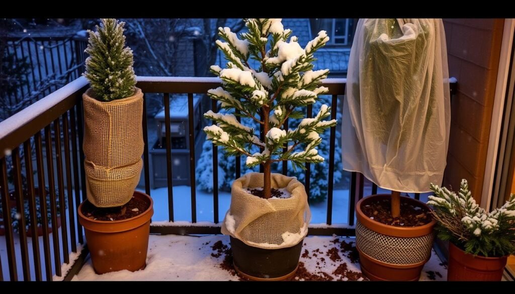 Winterschutz für Balkonbäume