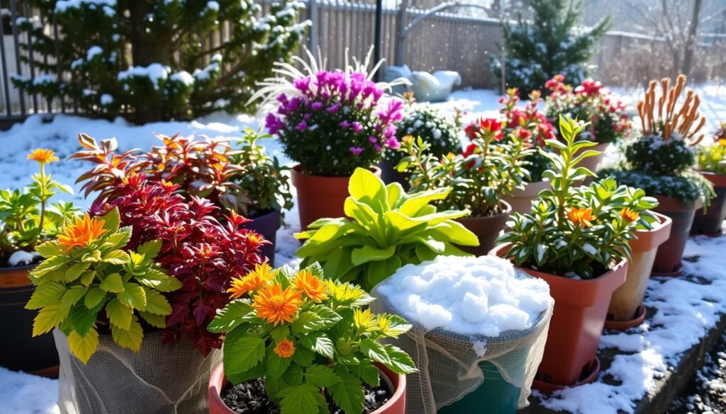 Winterschutz für kübelpflanze sonnig winterhart