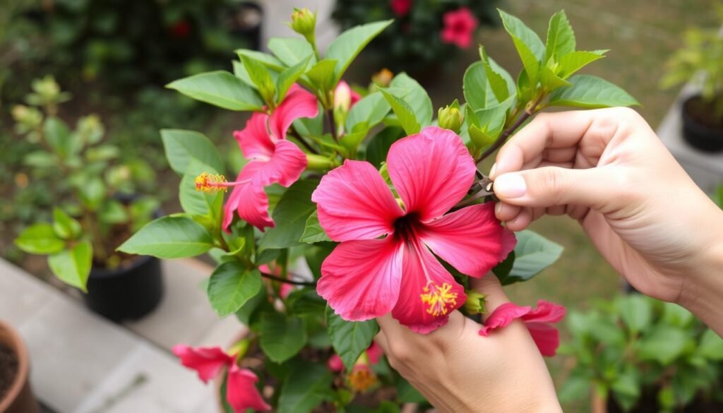 Hibiskus schneiden für reiche Blüte