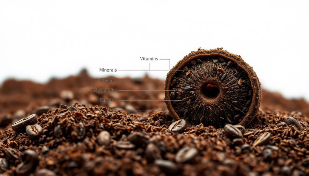 Nährstoffe im Kaffeesatz