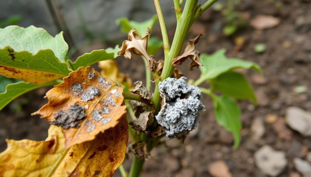Pilzinfektion an Pflanzen Pilzinfektion an Pflanzen