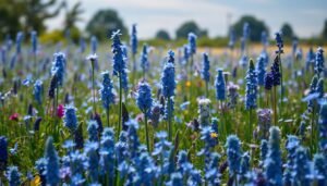 blaue Stauden im Überblick