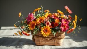 Kreative Dekoration mit Blumen