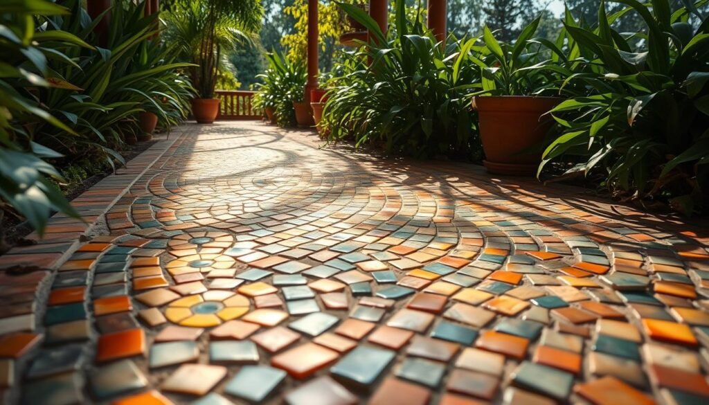 Mosaikböden aus Keramik