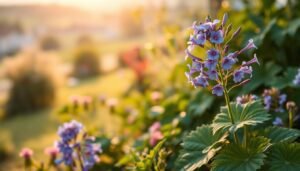 pracht-storchschnabel mit blauen blüten