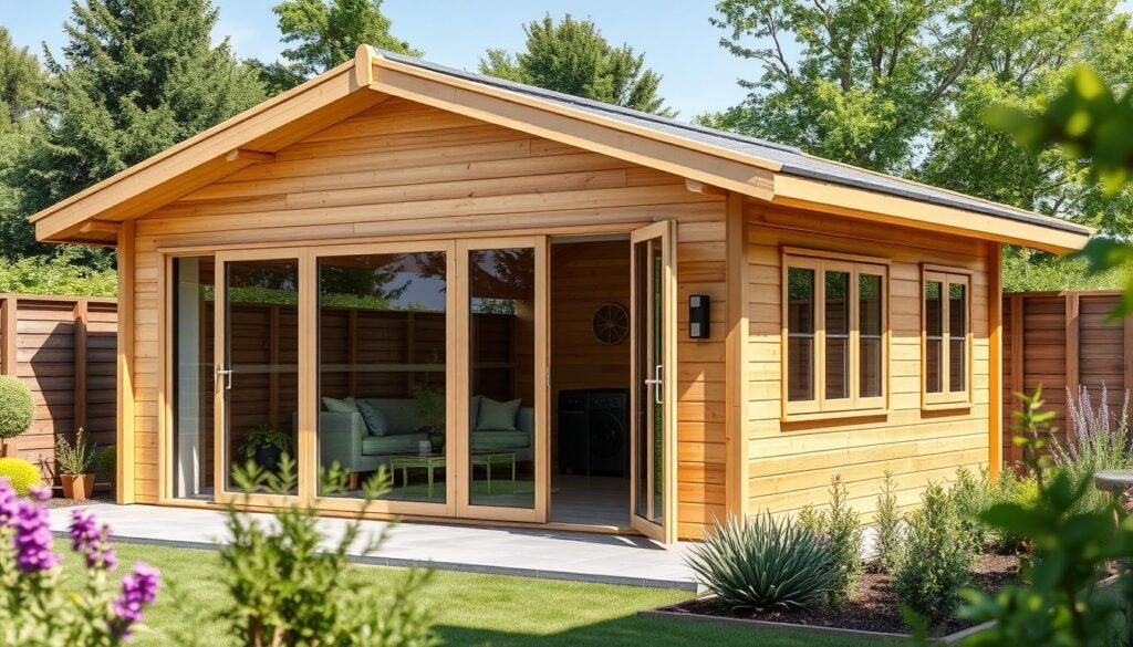 Fjordholz Pultdach Gartenhaus Modell Ezra mit skandinavischem Design Fjordholz Pultdach Gartenhaus Modell Ezra mit skandinavischem Design