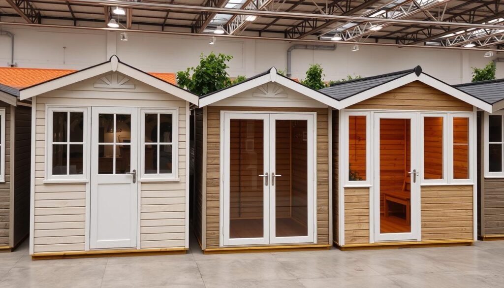 Verschiedene moderne Gartenhausmodelle im Vergleich Verschiedene moderne Gartenhausmodelle im Vergleich