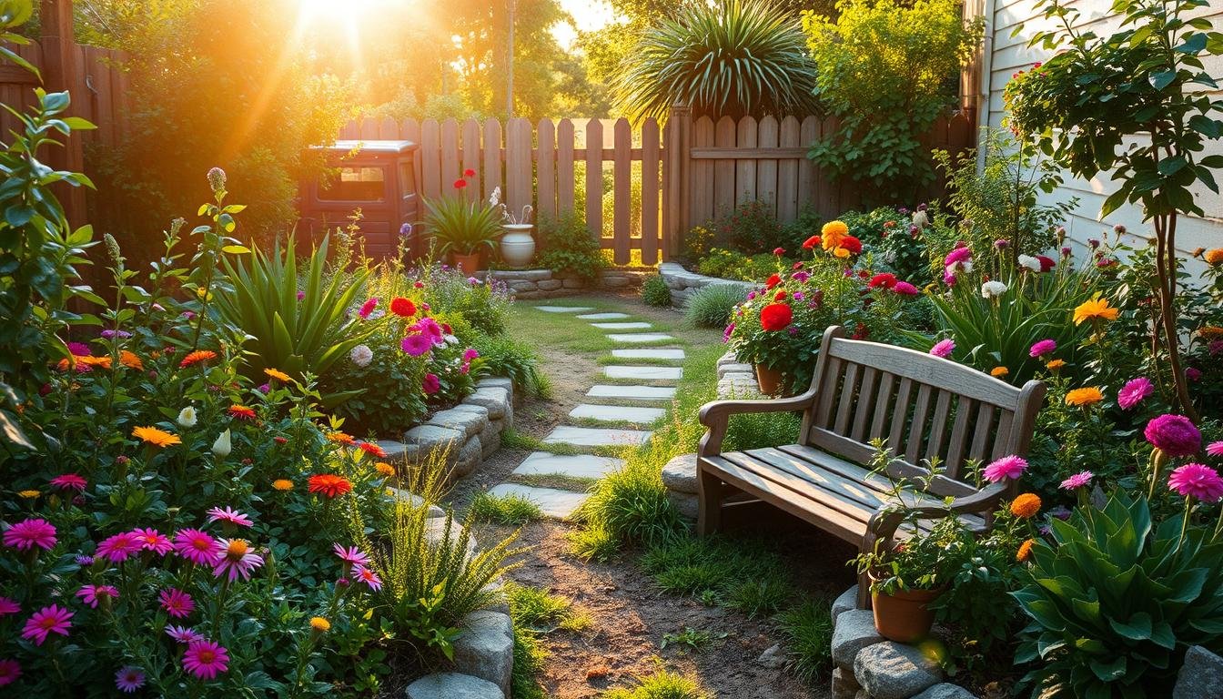 garten mit wenig geld gestalten