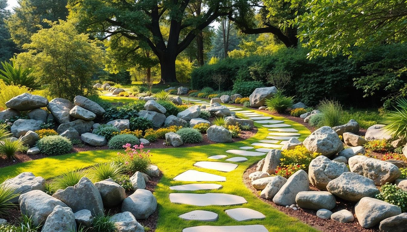 gartengestaltung mit steinen