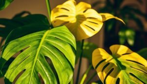 monstera gelbe blätter