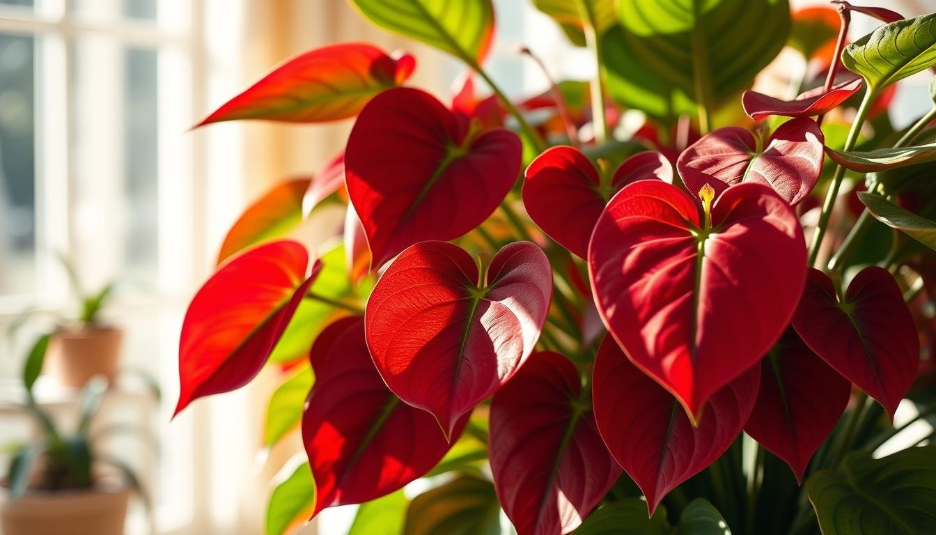 rotblättriger philodendron pflege