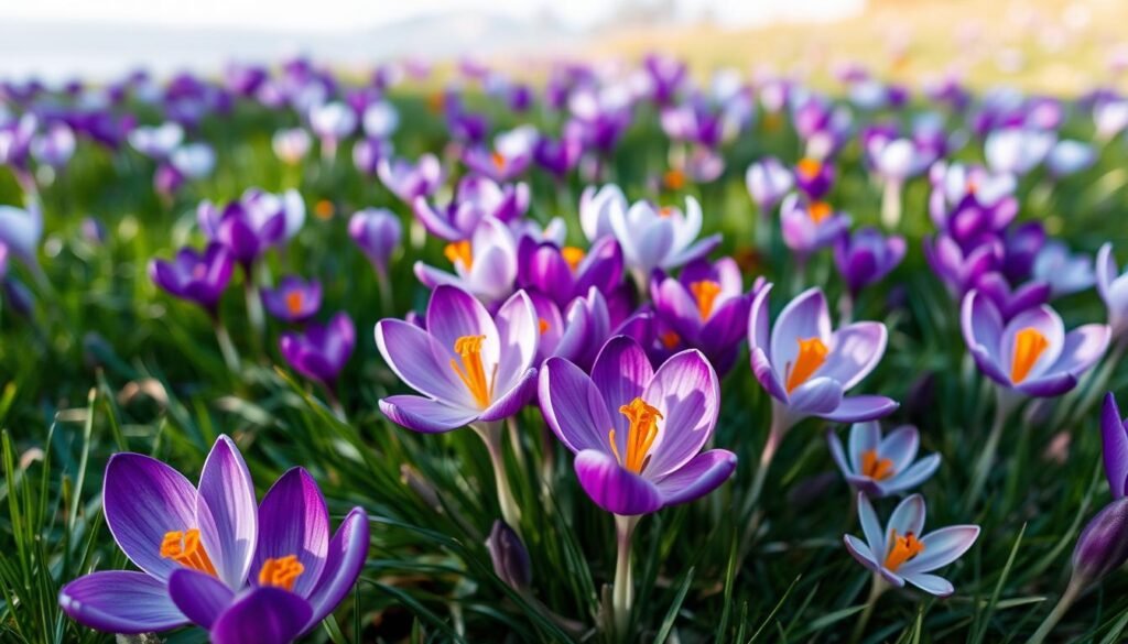 A vibrant and diverse array of autumn crocus flowers, featuring a variety of hues ranging from deep purple to soft lavender, delicately blanketing a lush, verdant meadow. The blooms are captured in a soft, natural lighting that accentuates their delicate petals and intricate stamens. The scene is composed with a shallow depth of field, drawing the viewer's eye to the captivating foreground details while the background gently fades into a dreamy, out-of-focus landscape. An enchanting and serene autumnal tableau, brimming with the beauty and splendor of this unique floral species. A vibrant and diverse array of autumn crocus flowers, featuring a variety of hues ranging from deep purple to soft lavender, delicately blanketing a lush, verdant meadow. The blooms are captured in a soft, natural lighting that accentuates their delicate petals and intricate stamens. The scene is composed with a shallow depth of field, drawing the viewer's eye to the captivating foreground details while the background gently fades into a dreamy, out-of-focus landscape. An enchanting and serene autumnal tableau, brimming with the beauty and splendor of this unique floral species.